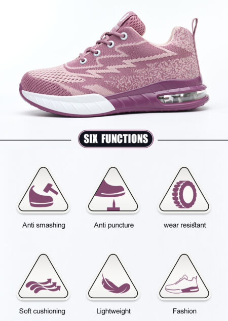 ⁦Women's Work Shoes With Steel Toe Anti Smashing⁩ - الصورة ⁦7⁩