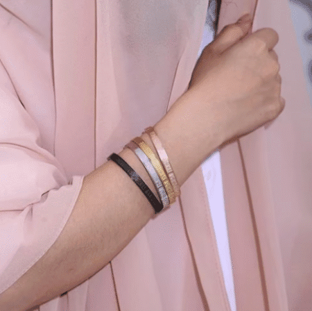 YILUOCD Stainless Steel Ayatul Kursi Cuff Bangle - Image 2