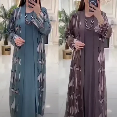Jalabiya Abayas Dress Set Kaftan - Image 4