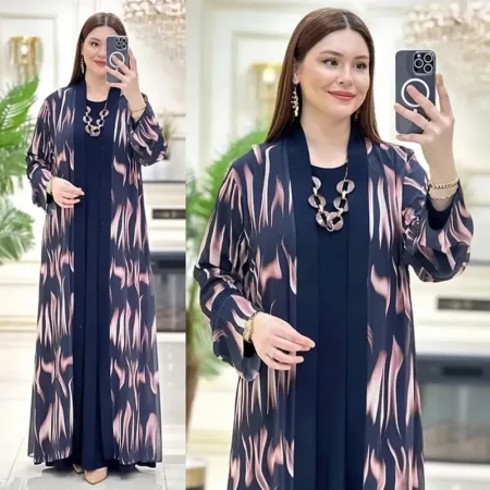 Jalabiya Abayas Dress Set Kaftan - Image 2