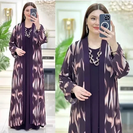 Jalabiya Abayas Dress Set Kaftan - Image 3