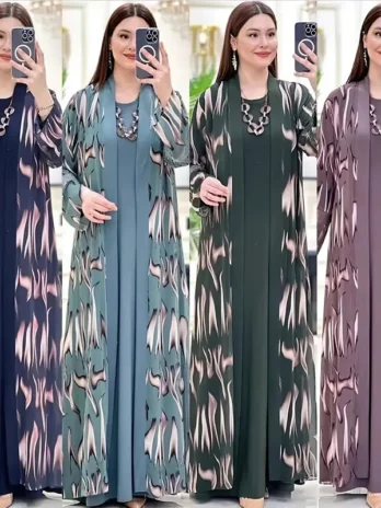 Jalabiya Abayas Dress Set Kaft...