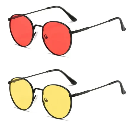 Vintage Fashion Round Sunglasses - Image 2