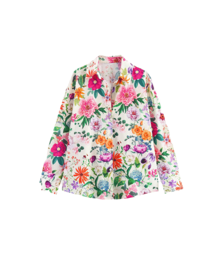 DEEABAE Women's Floral Print Summer Shirt – Lightweight Casual Jacket, Sun Protection Cardigan Blouse