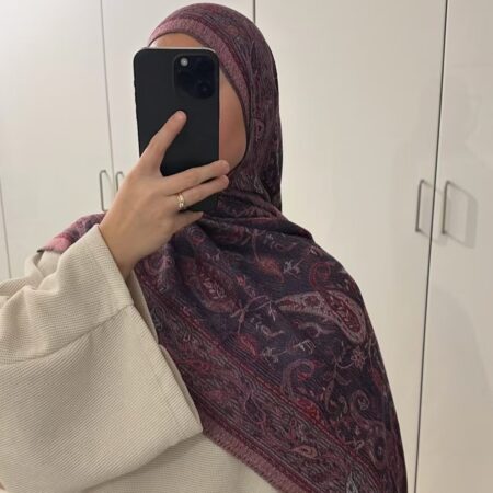 Ethnic Style Cashew Pattern Jacquard Tassel Scarf For Women - Image 8