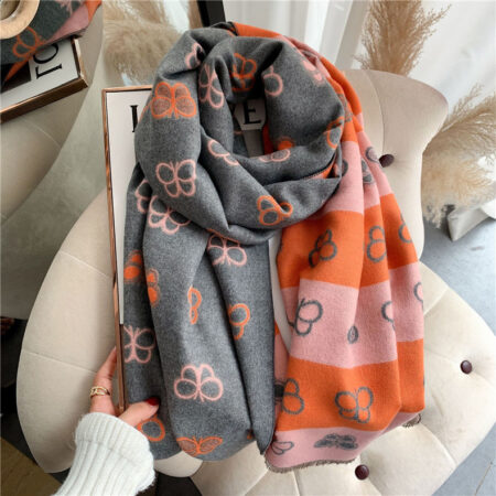 Double-sided Artificial Cashmere Scarf Thickened - Image 2
