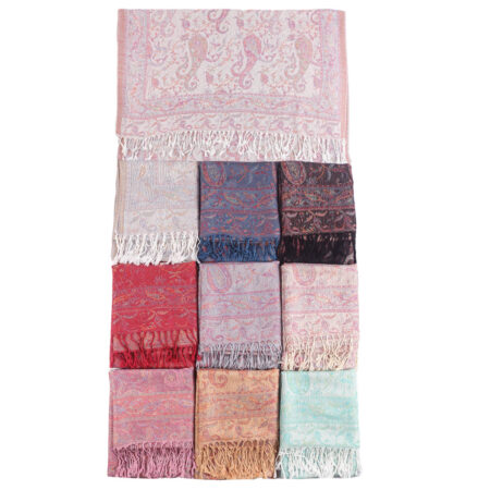 Ethnic Style Cashew Pattern Jacquard Tassel Scarf For Women - Image 5