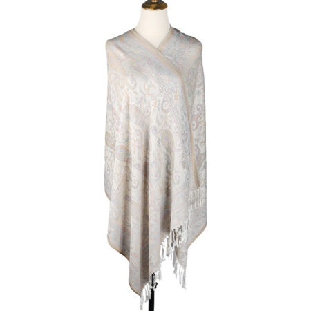 Ethnic Style Cashew Pattern Jacquard Tassel Scarf For Women - Image 3