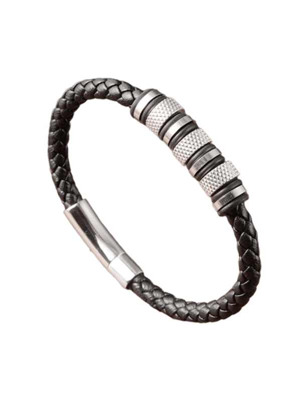 Steel Leather Bracelet Magnet Lettering