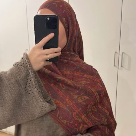 Ethnic Style Cashew Pattern Jacquard Tassel Scarf For Women