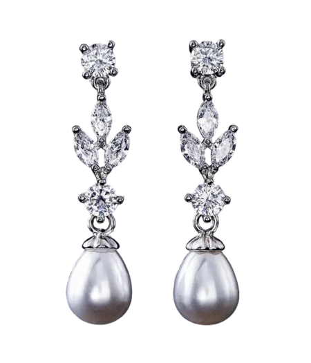 Classic Pear Shape Pearl Drop Earrings
