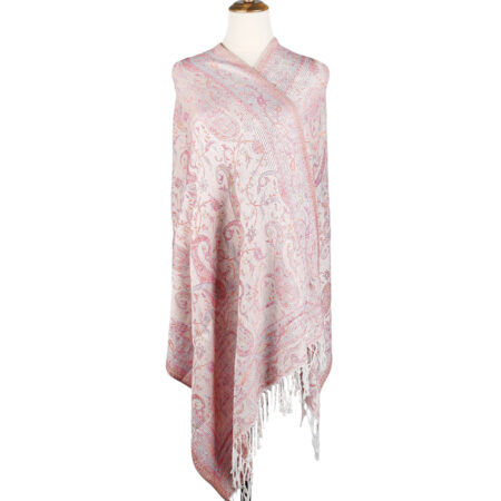 Ethnic Style Cashew Pattern Jacquard Tassel Scarf For Women - Image 2