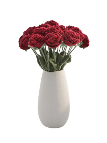 Crochet Woven Rose Bouquet