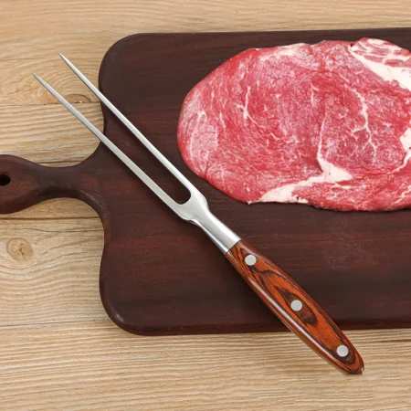 Stainless Steel BBQ Fork – Portable Grill Tool for Outdoor Cooking & Camping - Image 2