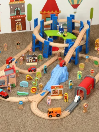 Wooden Train Track Set – Bri...