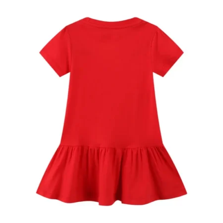 ⁦Jumping Meters Girls Cotton Summer Dress – Bag Print Party Frock⁩ - الصورة ⁦2⁩