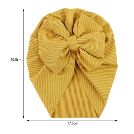 Baby Bunny Knot Turban Hat – Ribbed Elastic Beanie for Newborns & Toddlers (0–4T) - Image 2