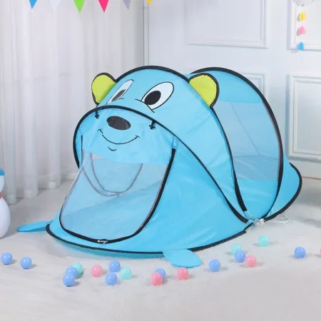Kids Pop-Up Play Tent – Cartoon Tiger Design, Indoor/Outdoor Baby Ball Pit & Portable Playhouse for Toddlers - Image 3