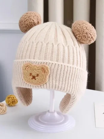 Cute bear ear protection hat f...