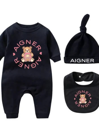 Autumn Baby Girl Bear Jumpsuit...