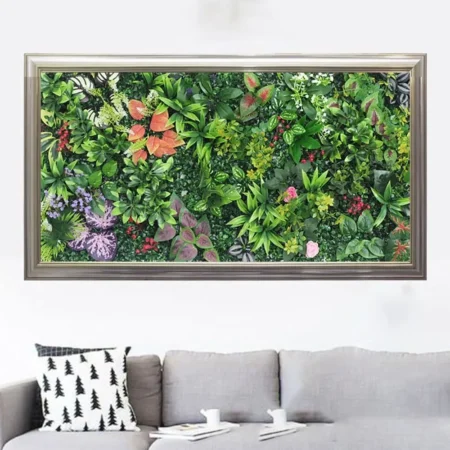⁦DIY Artificial Plant Wall Panel Durable Lifelike⁩ - الصورة ⁦5⁩