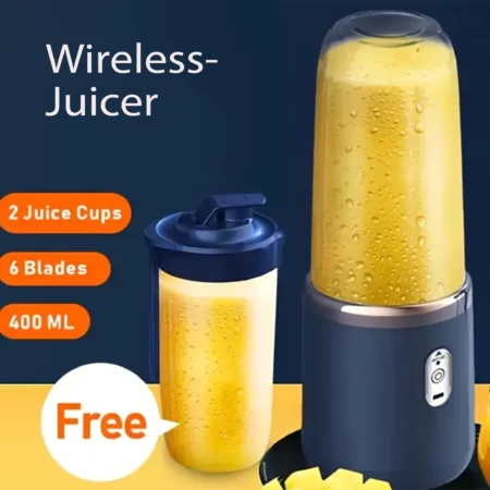 2-in-1 Portable USB Blender & Juicer – 6 Blades with Dual Cups for Smoothies & Milkshakes - Image 5