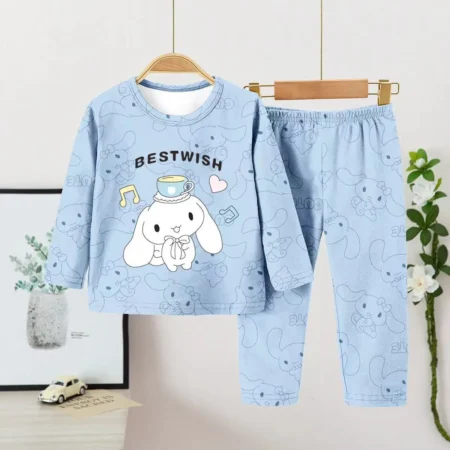 Anime Cinnamoroll Kids Pajama Set – Soft, Breathable Nightwear for Boys & Girls