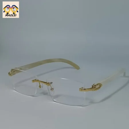 Frameless business horn glasses