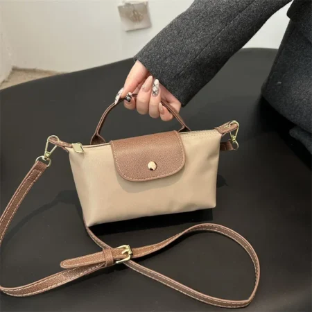 Dumpling Style Crossbody Bag – Color Block Casual Handbag with Phone Slot