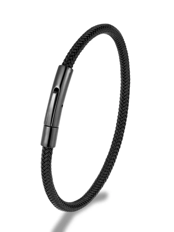 سوار MKENDN المصنوع من حبل فولاذي سلكي - سحر معصم لا يتلاشى للرجال