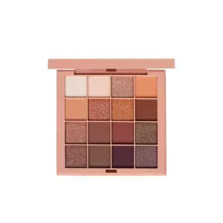 16-Color Eyeshadow Palette – Matte & Pearlescent Brown Earth Tones, Waterproof & Highly Pigmented