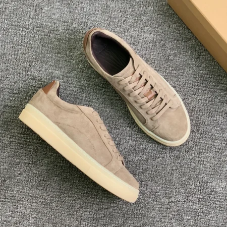LEIMEICHEN Men's Genuine Leather Skate Shoes – Thick Sole Flat Sneakers, Casual Spring Fashion - Image 3