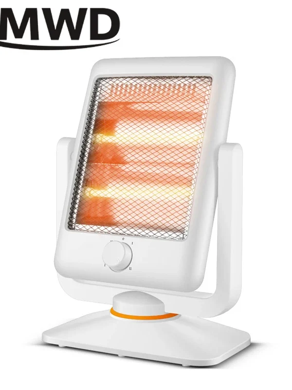 سخان كهربائي بأنبوب كوارتز | مدفأة قدم دوارة بمستويين للحرارة
