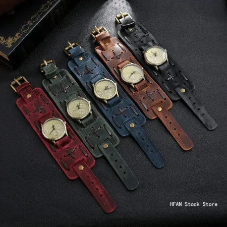 Leather Woven Men Watch - Image 6