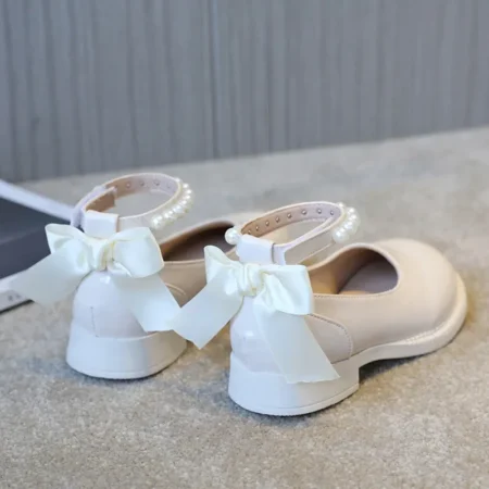 Girls' Glossy Leather Mary Jane Shoes – Princess Dress Flats with Bow, Spring & Autumn School Shoes - Image 4
