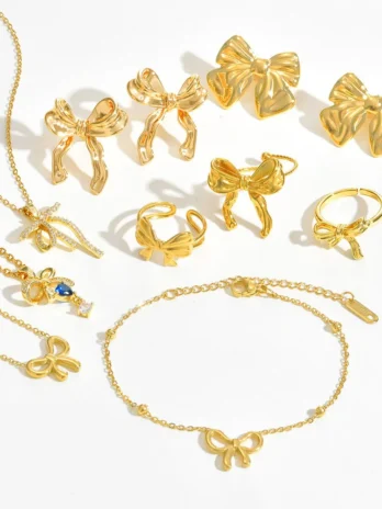Vnox Gold Bowknot Jewelry Set ...