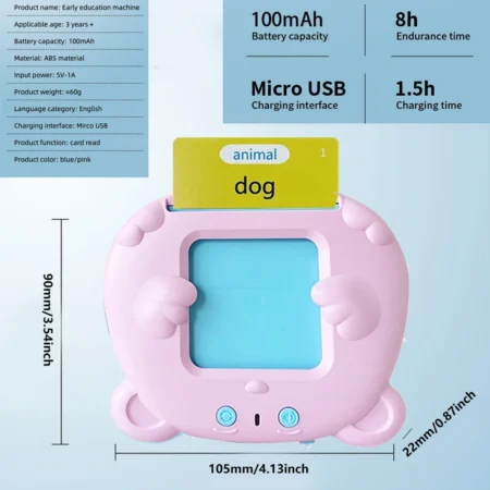 Talking Flash Cards for Toddlers – Montessori Audio Learning Toy - Image 6