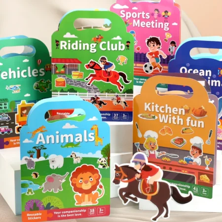 Kids DIY Reusable Bubble Sticker Book – Portable Quiet Activity Toy - Image 2