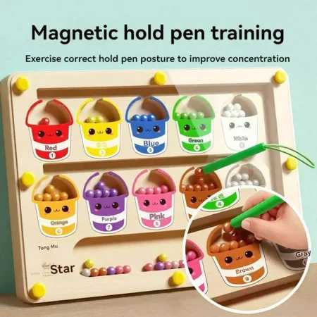 Magnetic Maze Ball Toy – Logic Puzzle Game for Toddlers (Ages 3–4) - Image 3