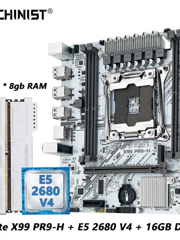 مجموعة اللوحة الأم Intel Xeon E5 2680 V4، وحدة المعالجة المركزية LGA 2011-3 DDR4 8GB*2 قطعة
