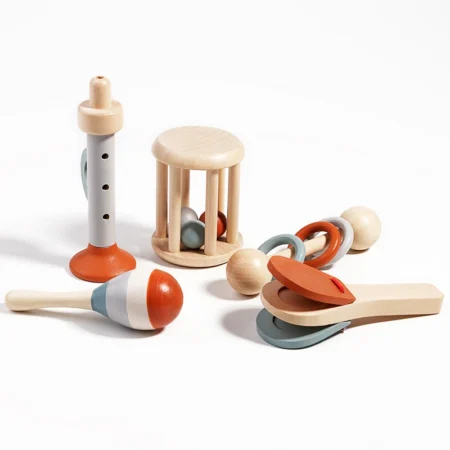 5Pcs Baby Musical Rattle Set – Sensory Montessori Toys for Early Learning