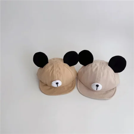 Cute Bear Ear Baby Hat for Kids Boy & Girl Soft Cotton - Image 4