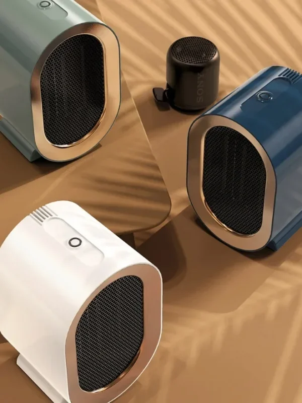 مدفأة كهربائية محمولة على شكل حرف Q | مدفأة ذكية منخفضة الطاقة للاستخدام في السكن الجامعي والمنزل