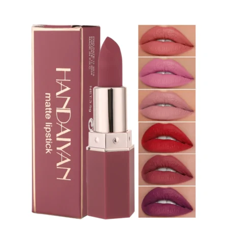 6-Color Matte Lipstick Set – Long-Lasting, Waterproof, Non-Stick, Smudge-Proof Velvet Finish - Image 3