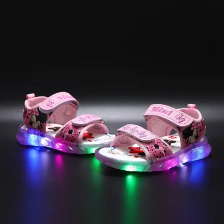 Disney Mickey/Minnie LED Sandals – Light-Up Princess Shoes for Kids - Image 4