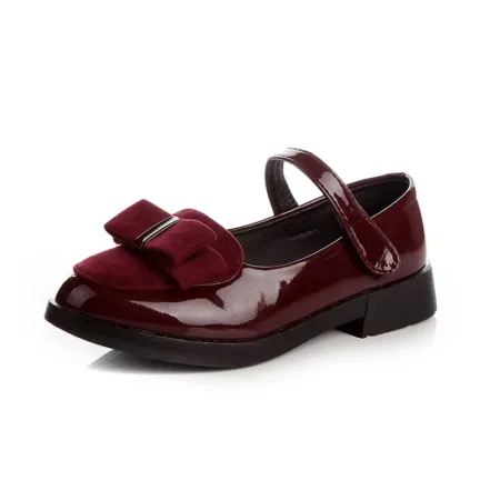 Girls Princess Flats with Bowknot – Classic Mary Jane Shoes, British Style Kids Dress Shoes (Sizes 27-38) - Image 2
