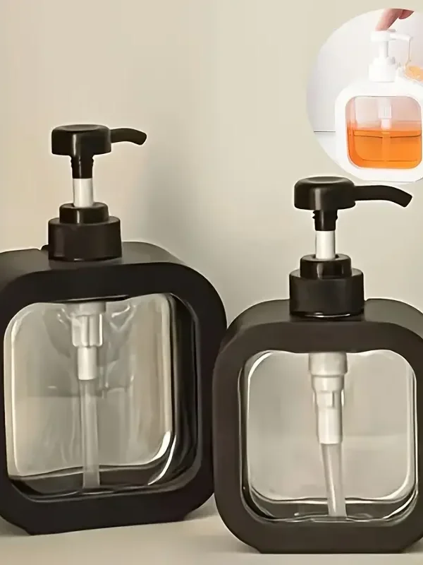 Refillable Bathroom Soap Dispenser – 300ml/500ml Pump Bottle for Lotion, Shampoo & Shower Gel | Travel-Friendly Empty Container