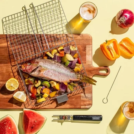 Stainless Steel Folding Grill Basket – Large BBQ Rack for Fish & Camping - Image 4
