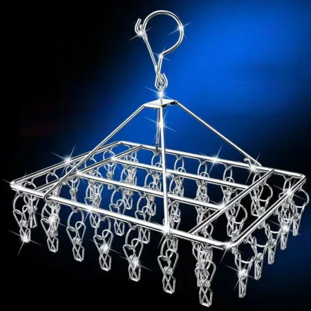 Stainless Steel  Clothespin Laundry Hanger