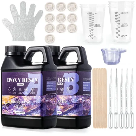 1:1 Ratio Epoxy Resin Kit Anti-Yellowing Newly Formulated Crystal Clear